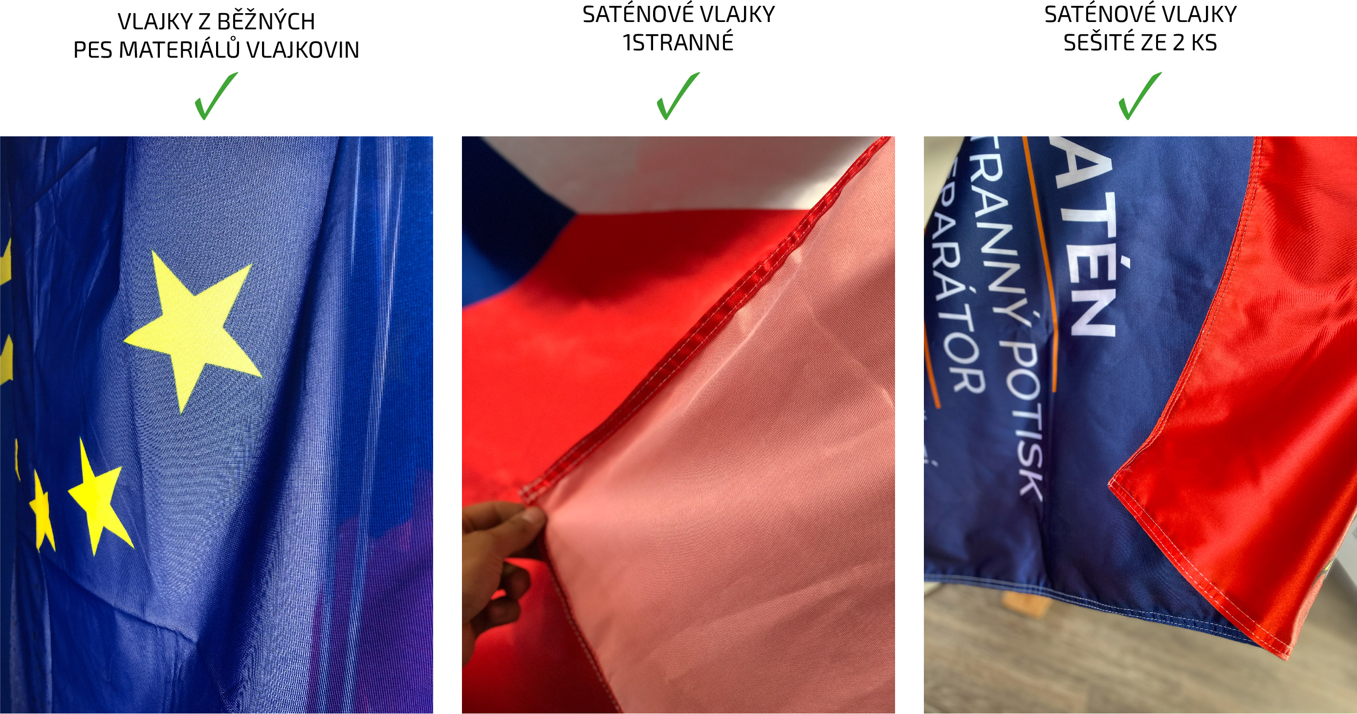 saténové vlajky - interiérové stojany